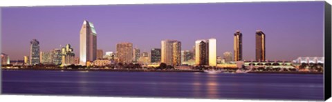 Framed Skyscrapers in a city, San Diego, San Diego County, California, USA Print