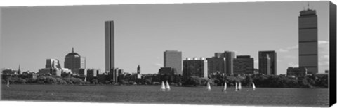 Framed MIT Sailboats, Charles River, Boston, Massachusetts, USA Print