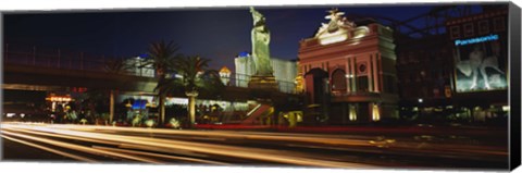 Framed Traffic on a road, Las Vegas, Nevada, USA Print