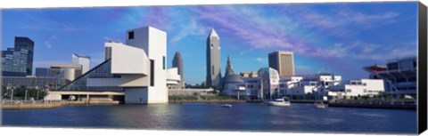 Framed Cleveland, Ohio Skyline from the Waterfront Print