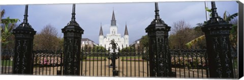 Framed Facade of a church, St. Louis Cathedral, New Orleans, Louisiana, USA Print