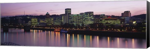 Framed Buildings at Night, Portland, Oregon Print