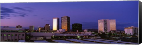 Framed Phoenix Skyline at dusk, Arizona Print