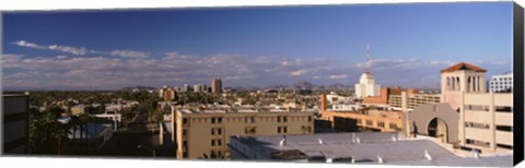 Framed USA, Arizona, Phoenix, Aerial view of the buildings Print