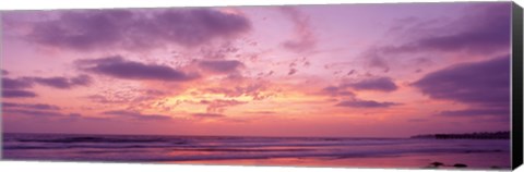 Framed Clouds in the sky at sunset, Pacific Beach, San Diego, California, USA Print