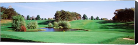 Framed Pond at a golf course, Baltimore Country Club, Baltimore, Maryland, USA Print
