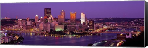 Framed Dusk Pittsburgh PA Print