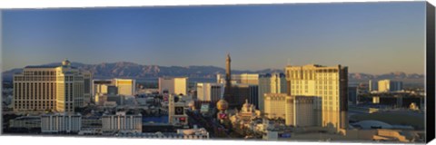 Framed High Angle View Of Buildings In Las Vegas, Nevada Print