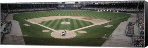 Framed Baseball match in progress, U.S. Cellular Field, Chicago, Cook County, Illinois, USA Print