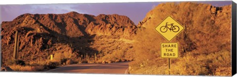 Framed Gates Pass Road Tucson Mountain Park Arizona USA Print