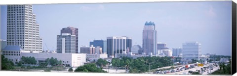 Framed Skyline &amp; Interstate 4 Orlando FL USA Print