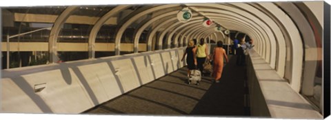 Framed Rear view of tourists walking on a walkway, Atlanta, Georgia, USA Print