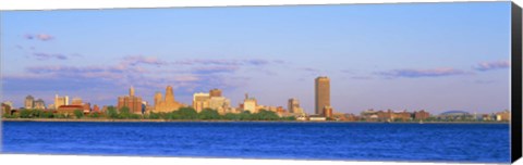 Framed Buffalo skyline, Niagara River, Erie County, New York State Print