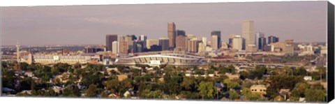 Framed Daytime Photo of the Denver Colorado Skyline Print