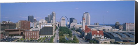 Framed High Angle View Of A City, St Louis, Missouri, USA Print