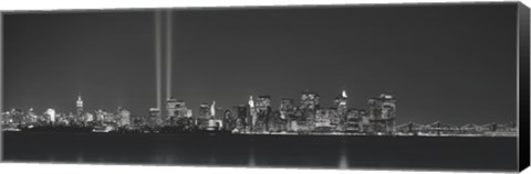 Framed Two beams into the sky, New York NY Print