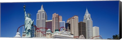 Framed Low angle view of skyscrapers, New York New York, Las Vegas, Nevada, USA Print