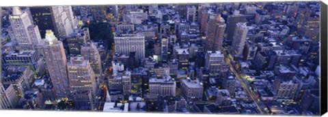 Framed Aerial View Of Buildings In A City, Manhattan, NYC, New York City, New York State, USA Print