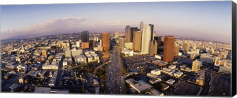 Framed USA, California, Los Angeles, Financial District Print