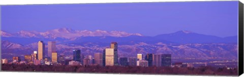 Framed Denver Skyline, Colorado Print