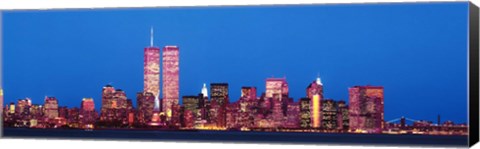 Framed Evening Lower Manhattan New York NY Print