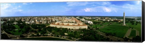 Framed Aerial View Of The City, Washington DC, District Of Columbia, USA Print