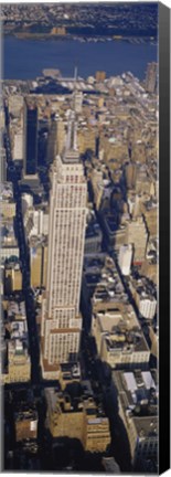 Framed Aerial View Of Empire State Building, Manhattan Print