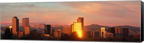 Framed Denver skyline Print