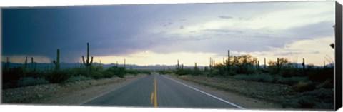 Framed Desert Road near Tucson Arizona USA Print