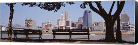 Framed View of Cincinnati OH Print