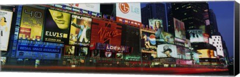 Framed Billboards On Buildings In A City, Times Square, NYC, New York City, New York State, USA Print