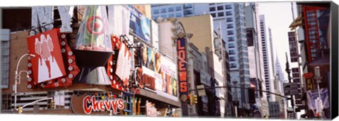 Framed Signs in Times Square, NYC Print