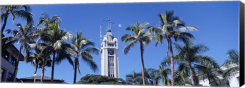 Framed Low angle view of a tower, Aloha Tower, Oahu, Honolulu, Hawaii, USA Print