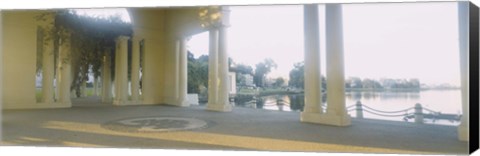 Framed Building on the waterfront, Lake Merritt, Oakland, California, USA Print