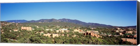 Framed High angle view of a city, Santa Fe, New Mexico, USA Print