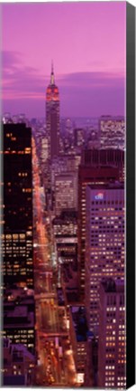 Framed High angle view of a city, Fifth Avenue, Midtown Manhattan, New York City, New York State, USA Print