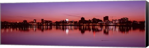 Framed USA, Pennsylvania, Harrisburg at Dusk Print