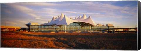 Framed Clouded sky over an airport, Denver International Airport, Denver, Colorado, USA Print