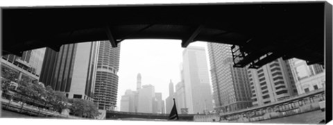 Framed Low angle view of buildings, Chicago, Illinois, USA Print