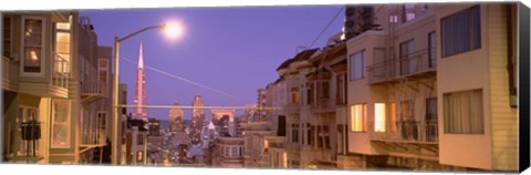 Framed City At Night, San Francisco, California, USA Print
