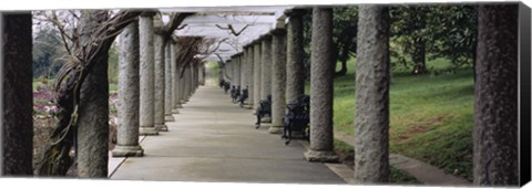 Framed Columns Along A Path In A Garden, Maymont, Richmond, Virginia, USA Print