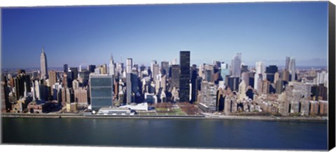 Framed Buildings on the waterfront, Manhattan, New York City, New York State, USA Print