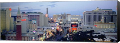 Framed Strip at Dusk, Las Vegas, Nevada Print