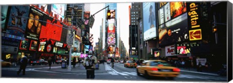 Framed Traffic on a road, Times Square, New York City Print