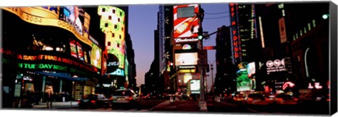 Framed Times Square, New York City at night Print