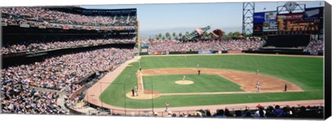 Framed High angle view of a stadium, Pac Bell Stadium, San Francisco, California Print