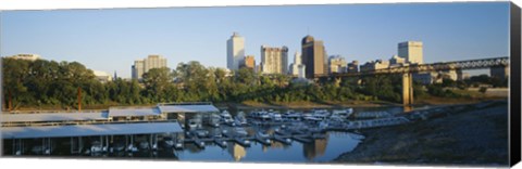 Framed City At Dusk, Memphis, Tennessee, USA Print