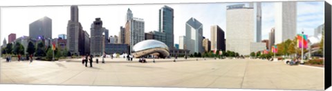 Framed Buildings in a city, Millennium Park, Chicago, Illinois, USA Print