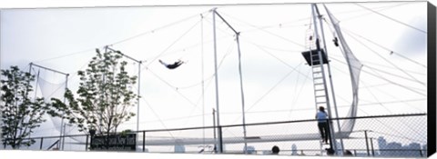 Framed Trapeze School New York, Hudson River Park, NYC, New York City, New York State, USA Print