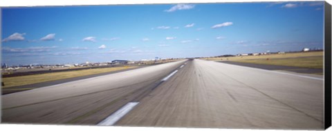 Framed Runway at an airport, Philadelphia Airport, New York State, USA Print